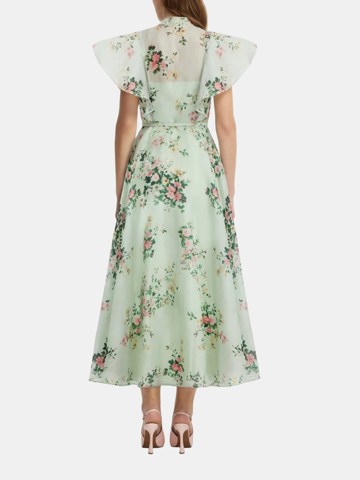 Elsie Flutter Sleeve Midi Dress
