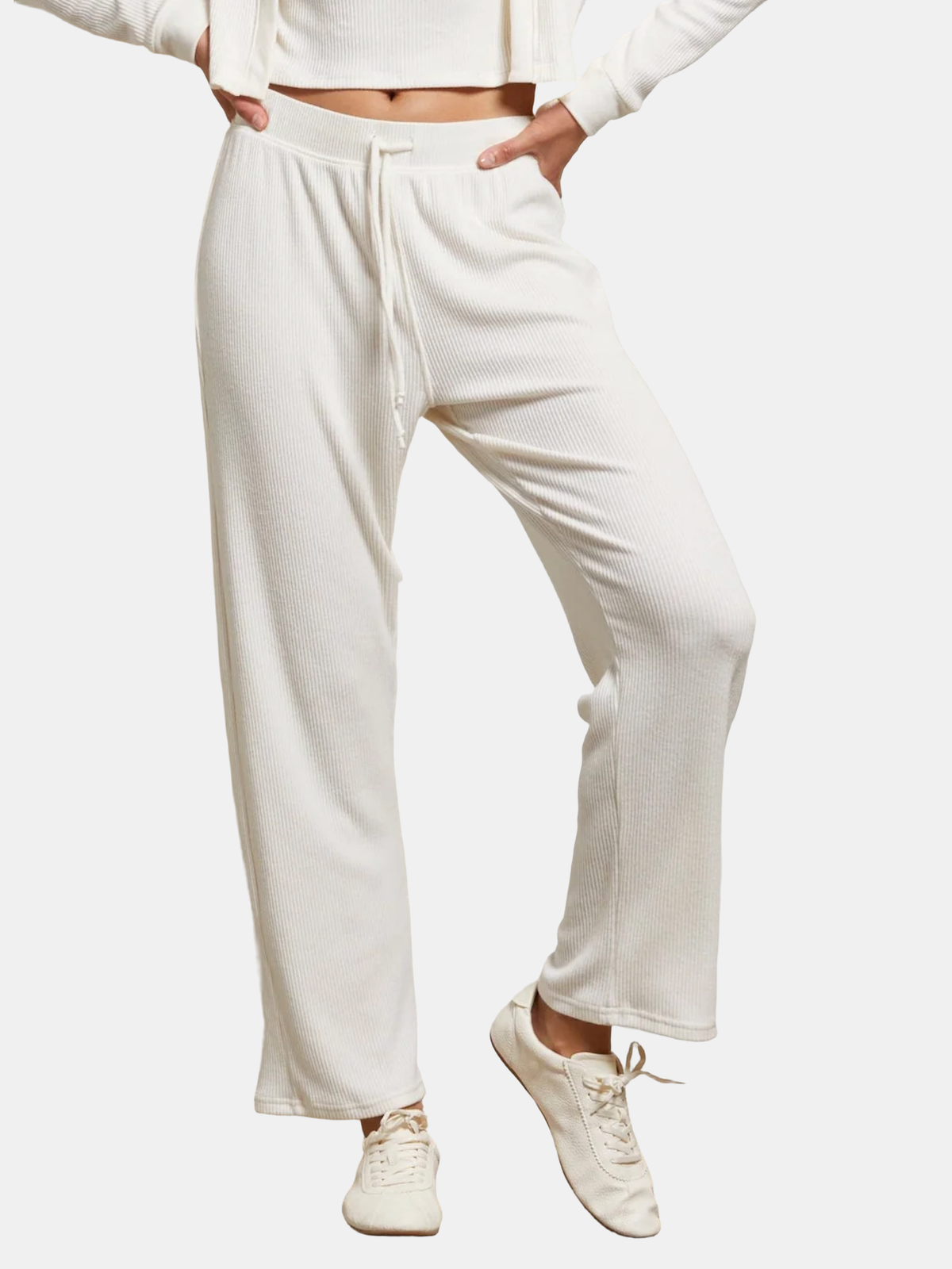 Remi Rib Drawstring Pant - Periwinkle 