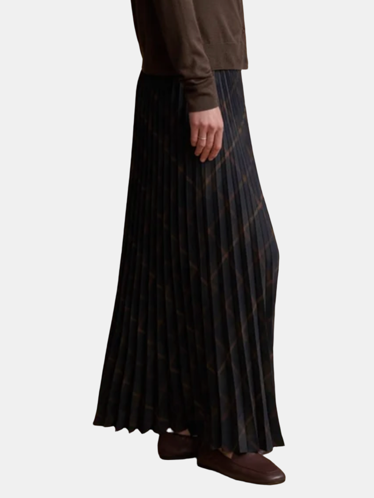 Pleated Skirt Fall Plaid - Periwinkle 