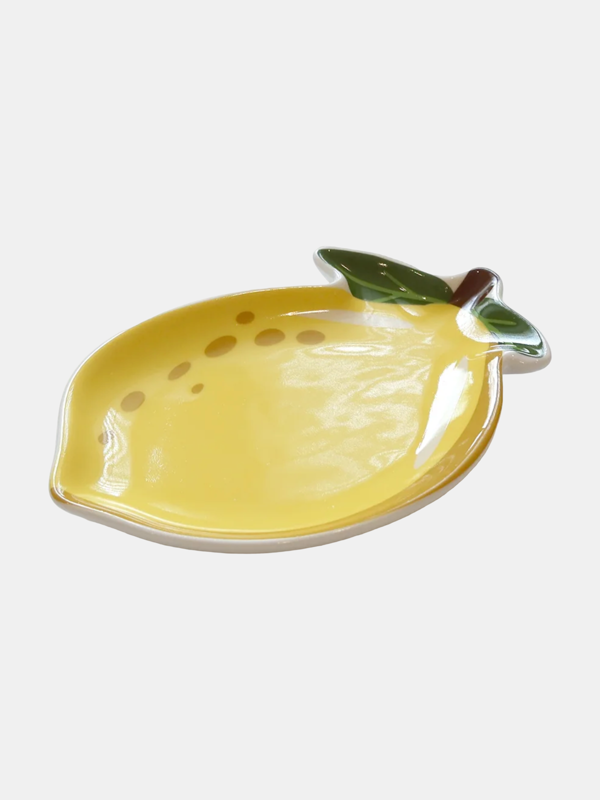 Fresh Lemon Ceramic Trinket Tray - Periwinkle 