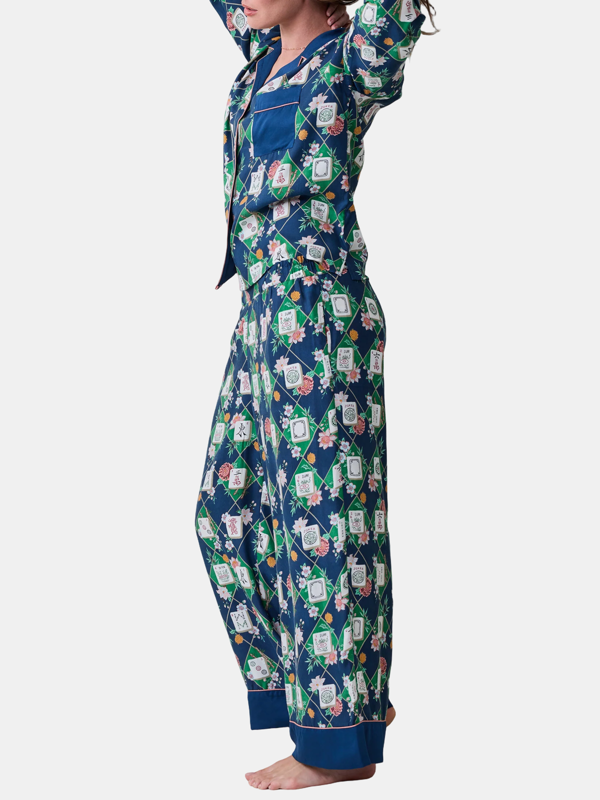 Mahj Garden-Eco Satin Soho Set - Periwinkle 