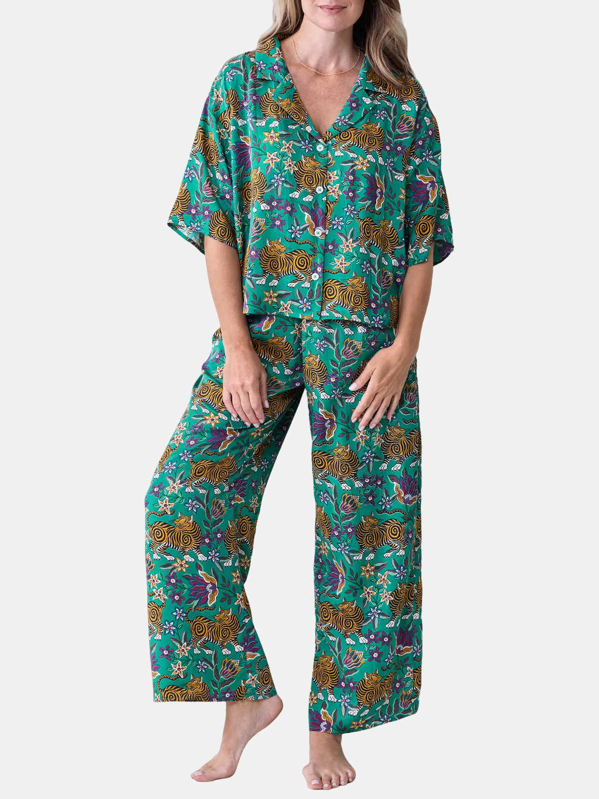 Tibetan Tigress-Eco Satin Wildest Dreams Set - Periwinkle 