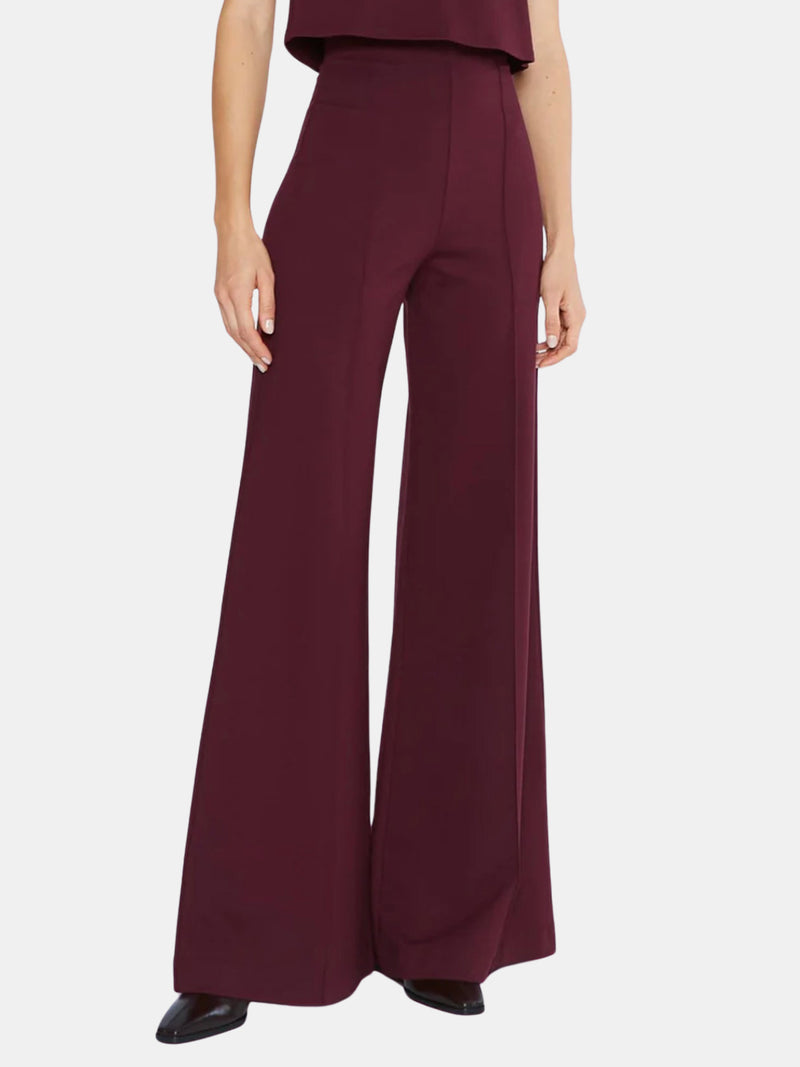 Ponte Knit Wide Leg Pant