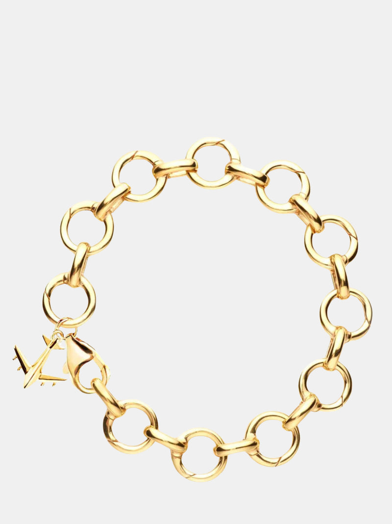 Gold Infinity Link Charm Bracelet