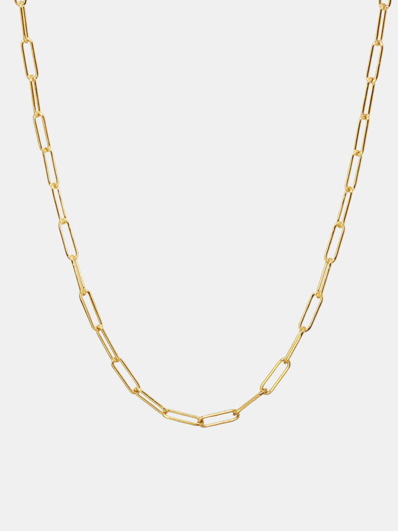 Gold Paperclip Chain 20"