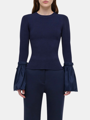 Agata Taffeta Knit Top