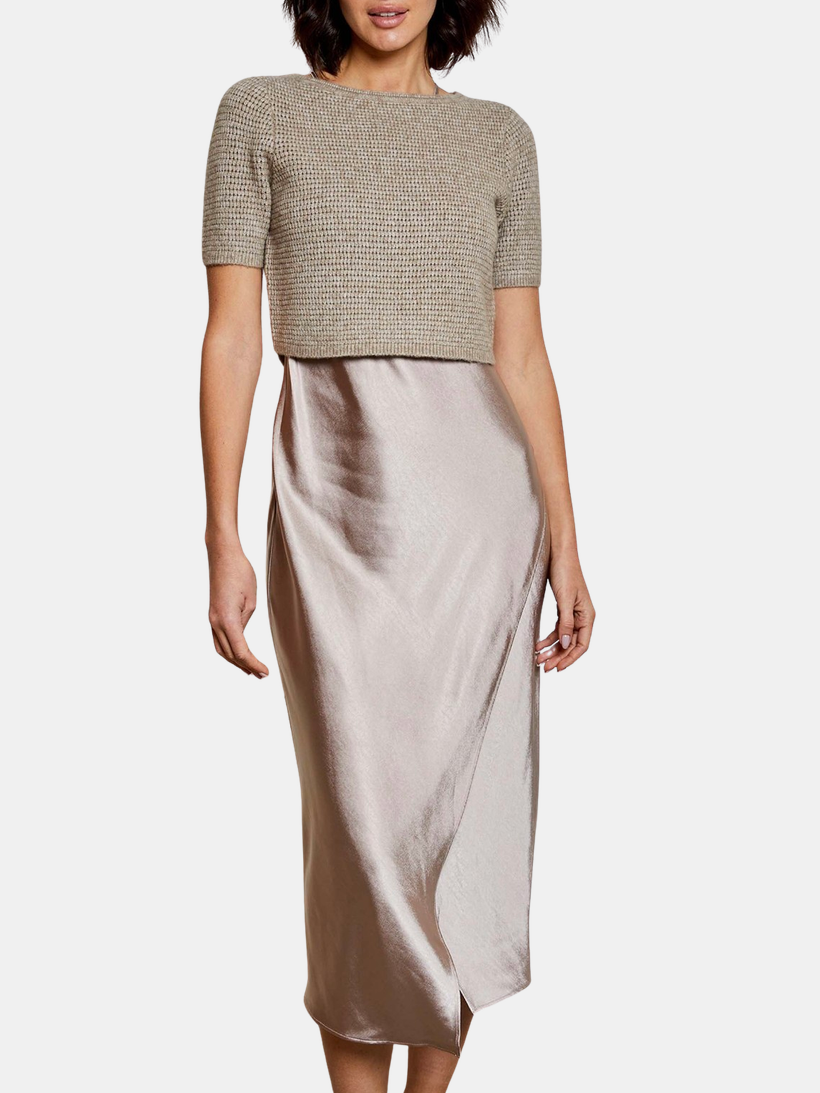 Met Sweater Dress Combo - Periwinkle 