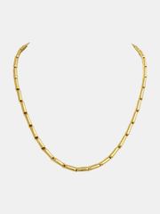 14k Bamboo Link Necklace 16