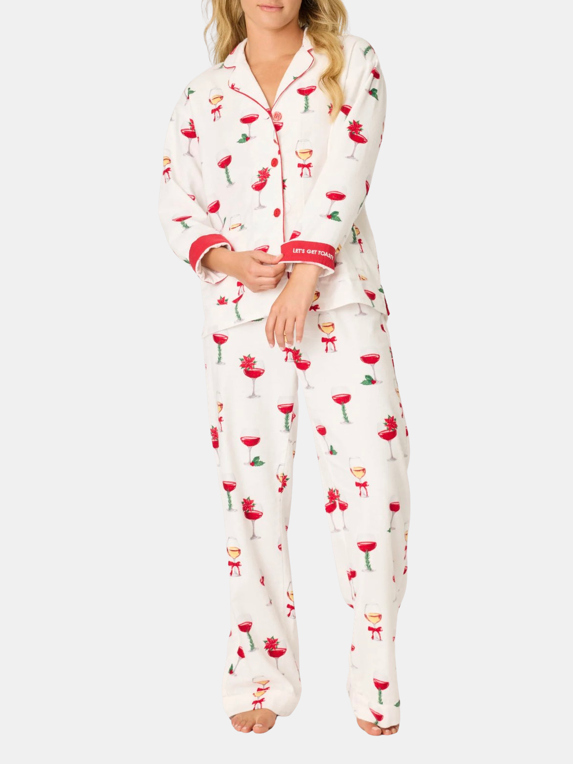 Let's Get Toasty Flannel PJ Set - Periwinkle 