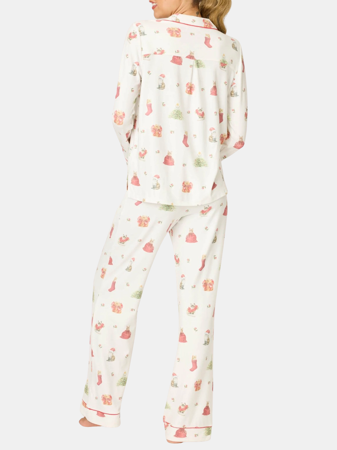 Feline Festive PJ Set - Periwinkle 