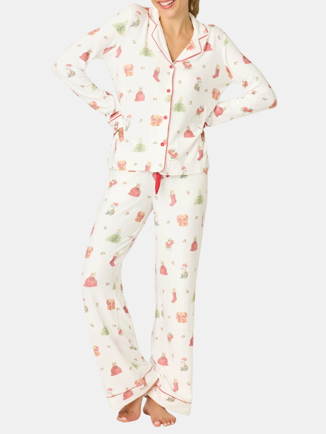 Feline Festive PJ Set - Periwinkle 