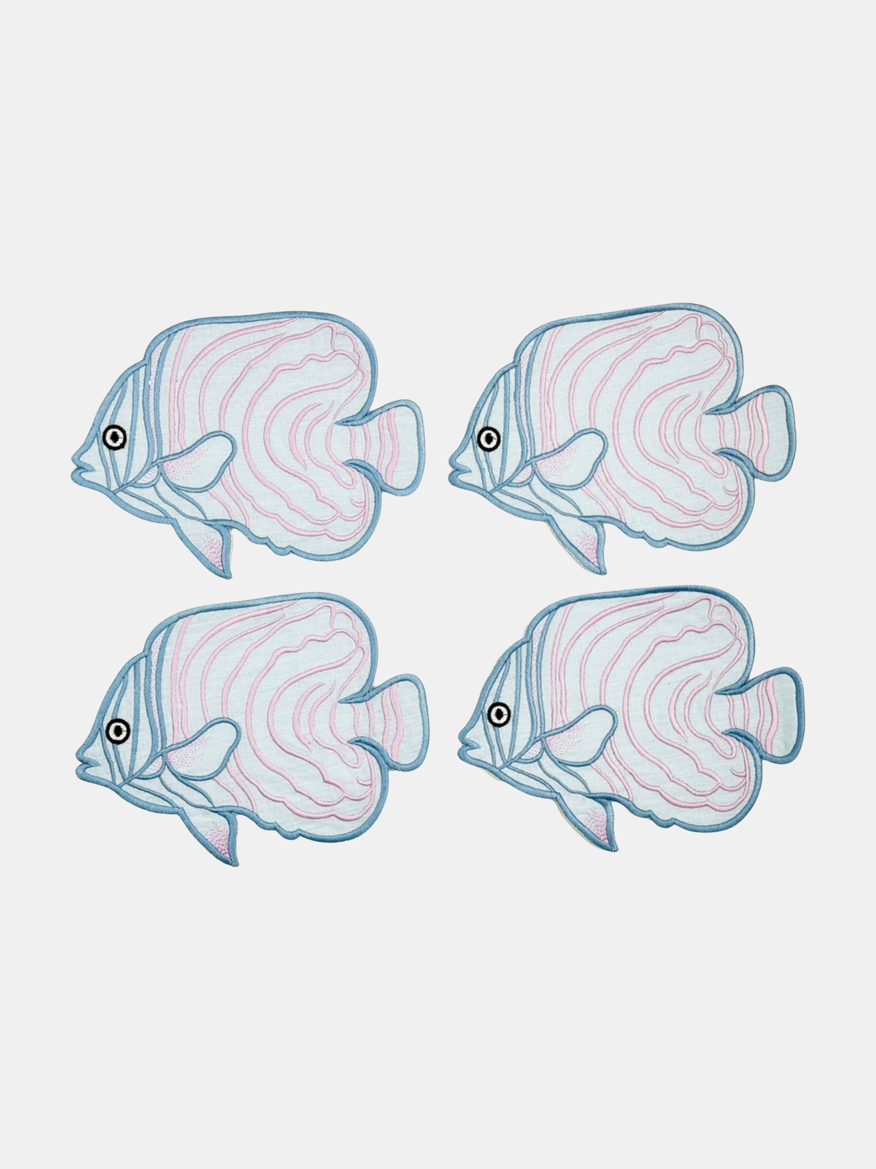 Blue Fish Cocktail Napkins Set - Periwinkle 