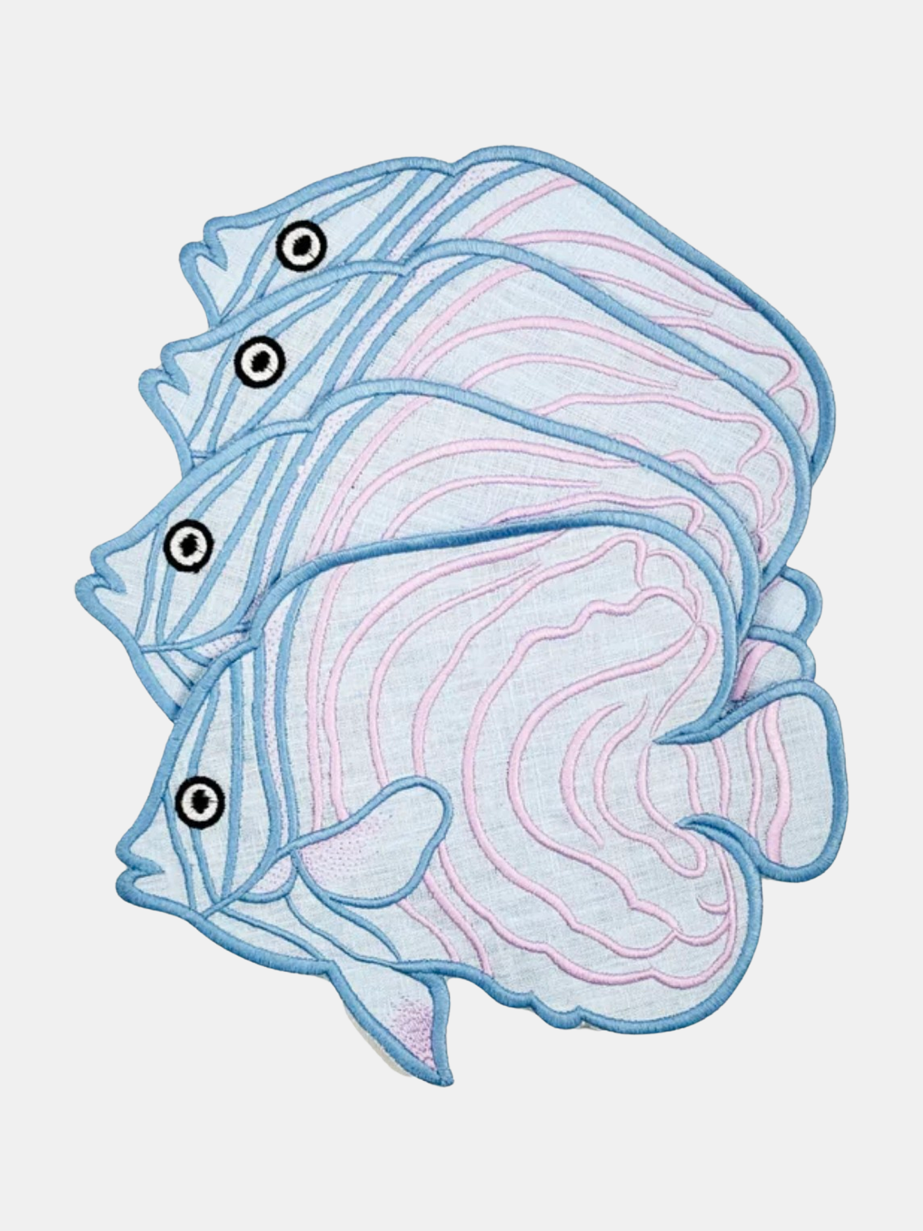 Blue Fish Cocktail Napkins Set - Periwinkle 