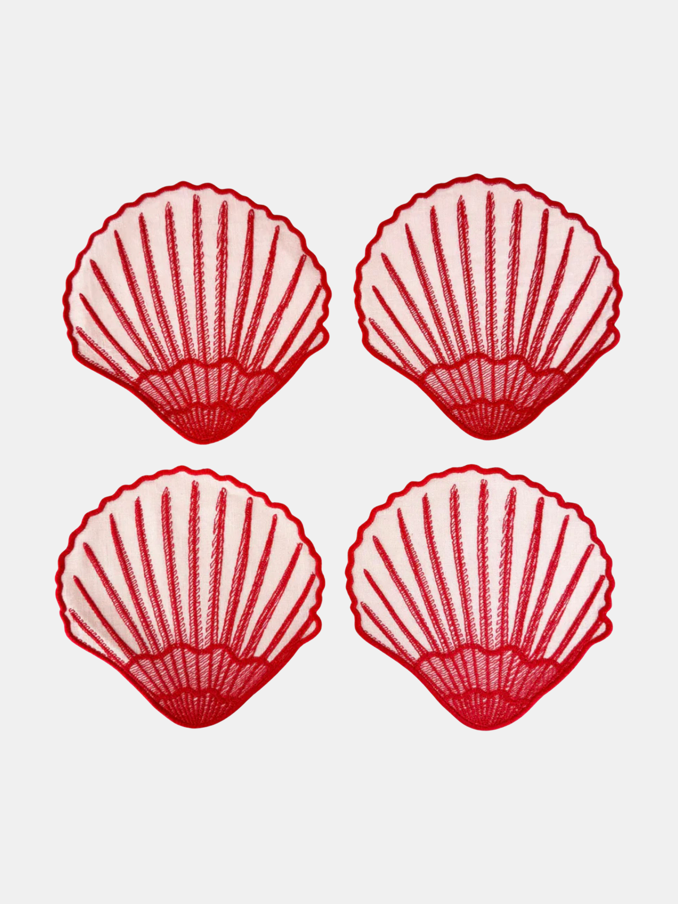 Sea Shell Cocktail Napkins Set - Periwinkle 