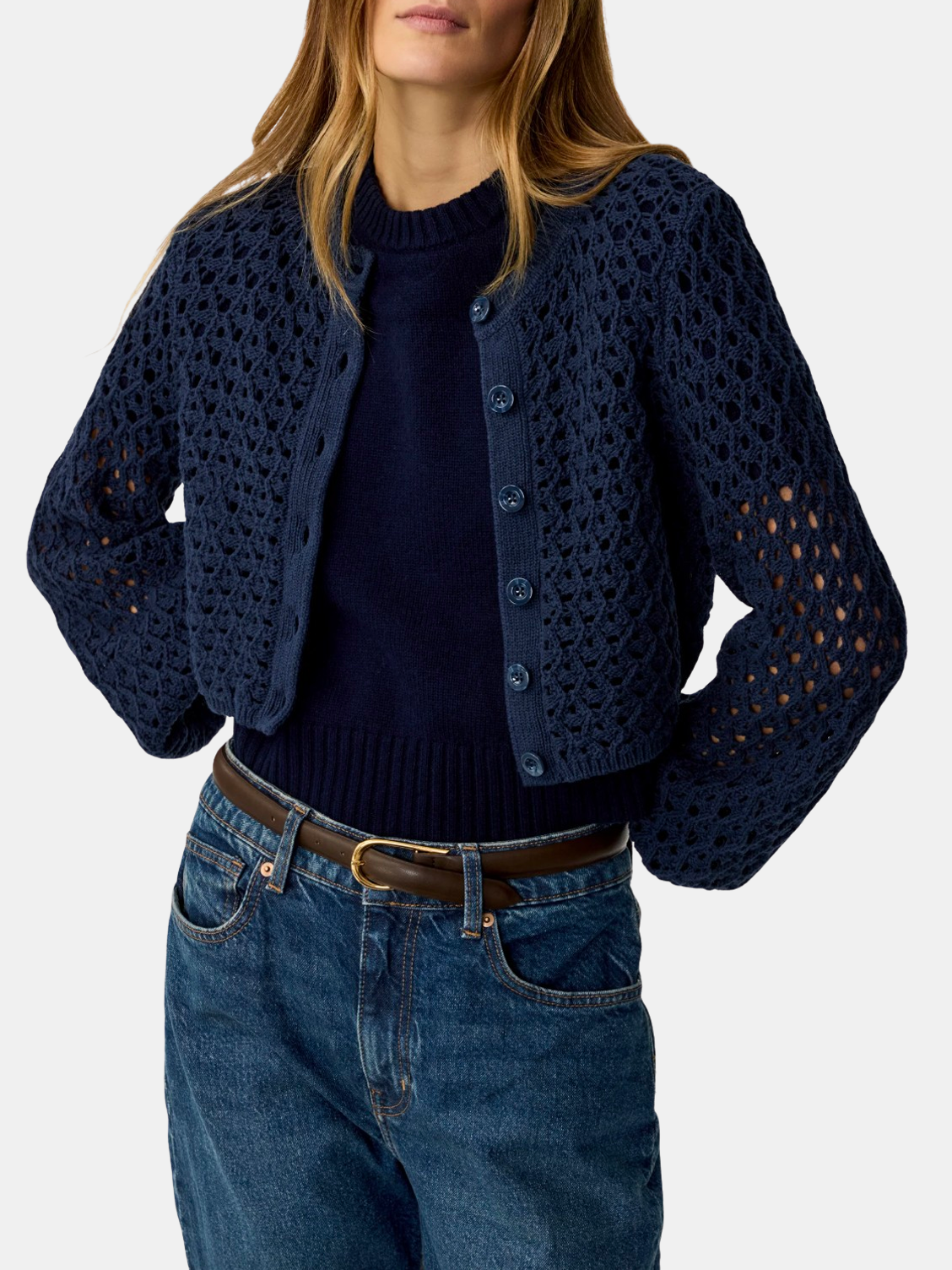 Tori Blouson Sleeve Cardigan - Periwinkle 