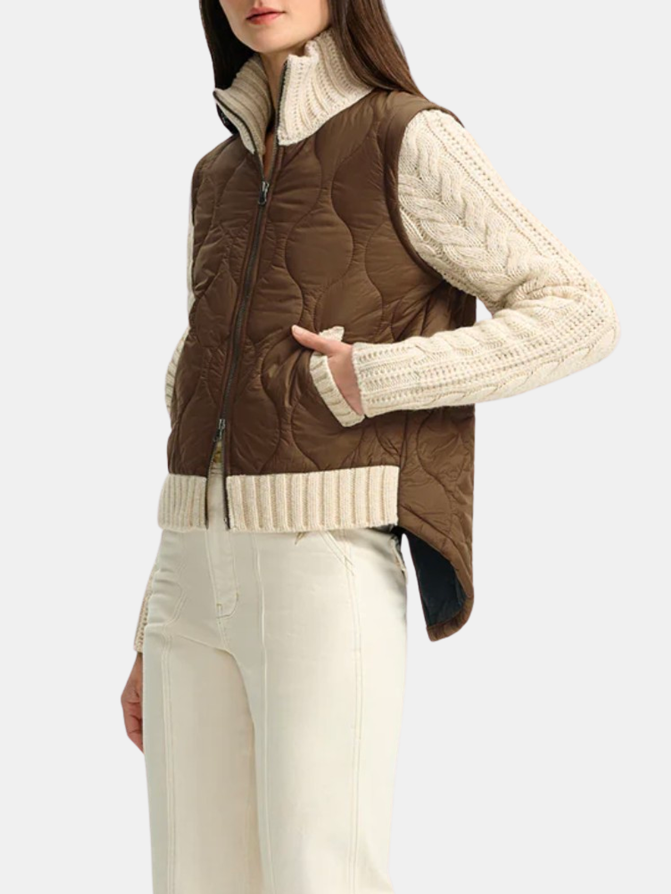 Patra Mixed Media Jacket - Periwinkle 