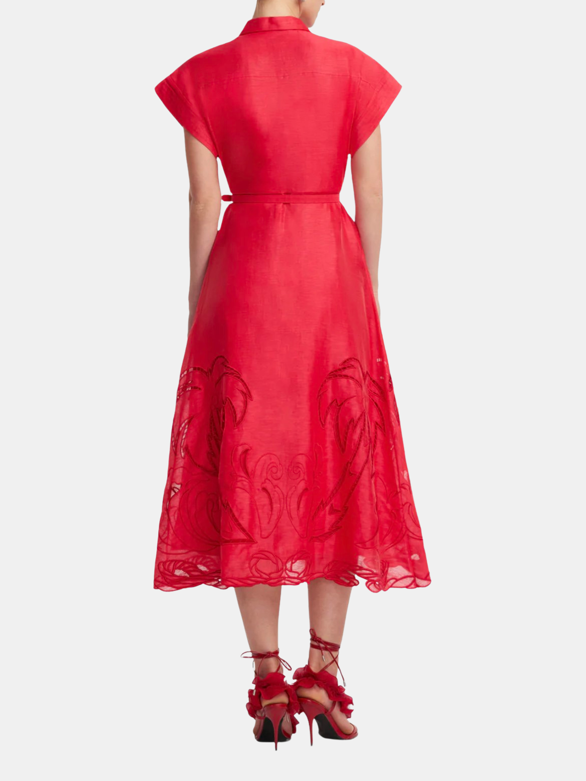 Aubrey Applique Shirt Midi Dress