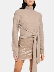 Aspen Long Sleeve Tie Front Pullover