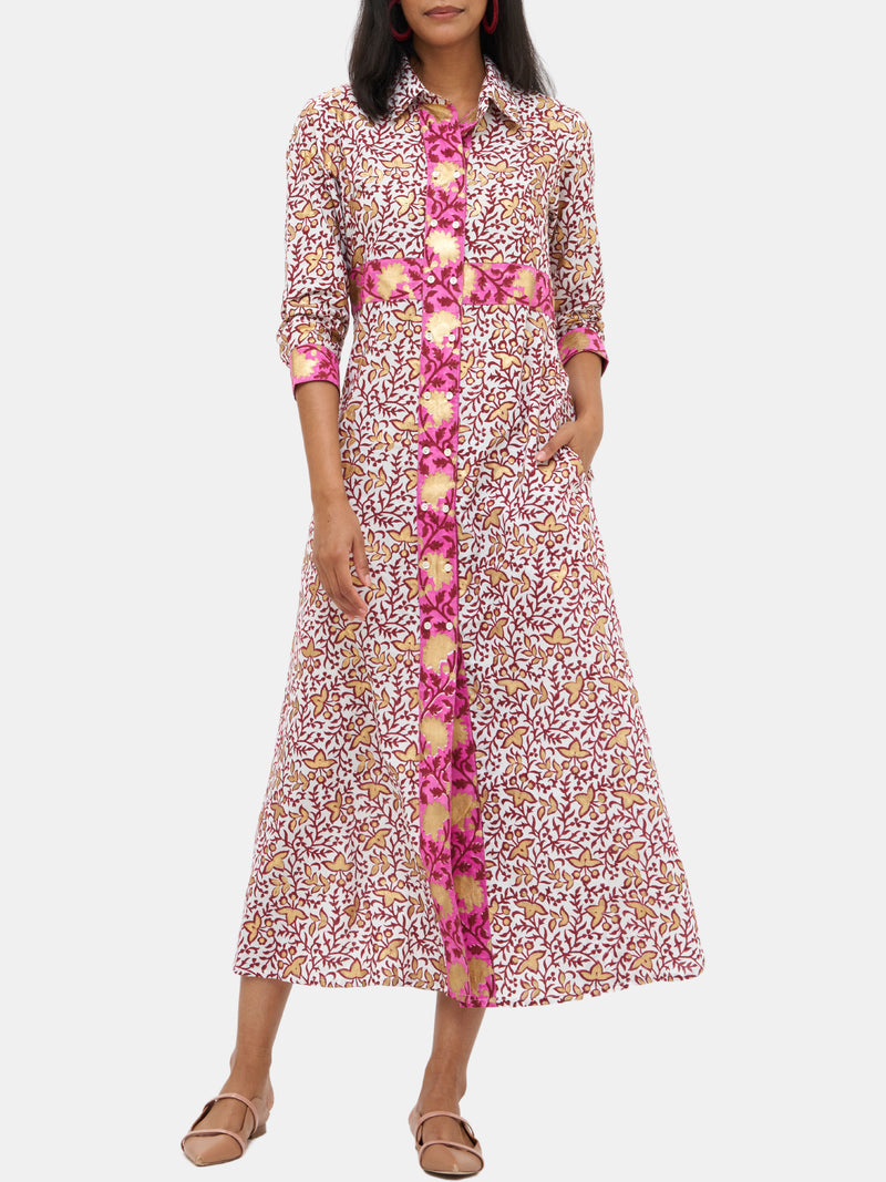 Shirt Dress Maxi - Periwinkle 
