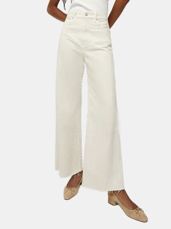 Taylor Cropped High Rise Wide Jean - Periwinkle 