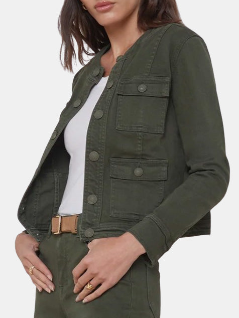 Yari Collarless Jacket - Periwinkle 
