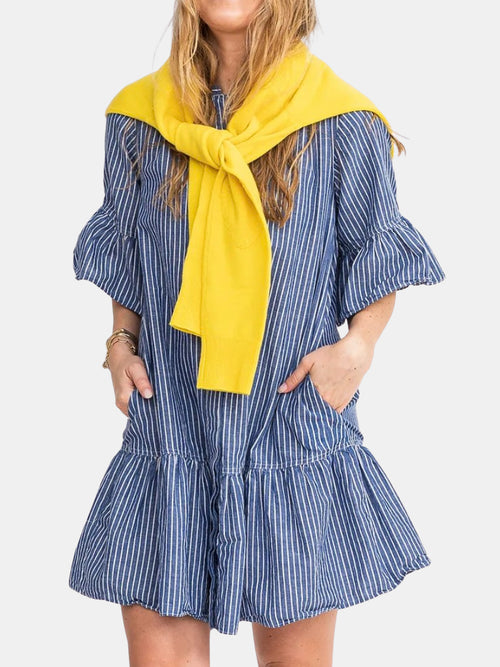 Amanda Dress Stripe - Periwinkle 