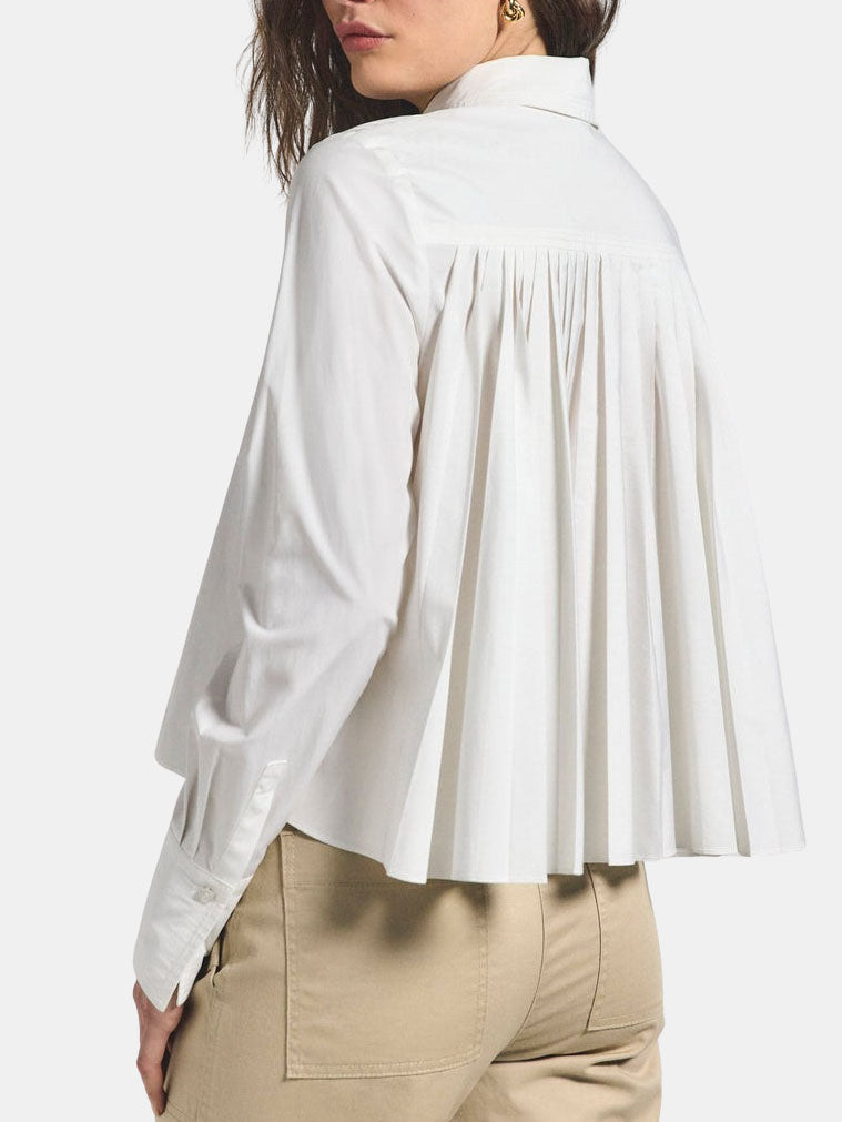 Aria Pleated Back Cropped Shirt