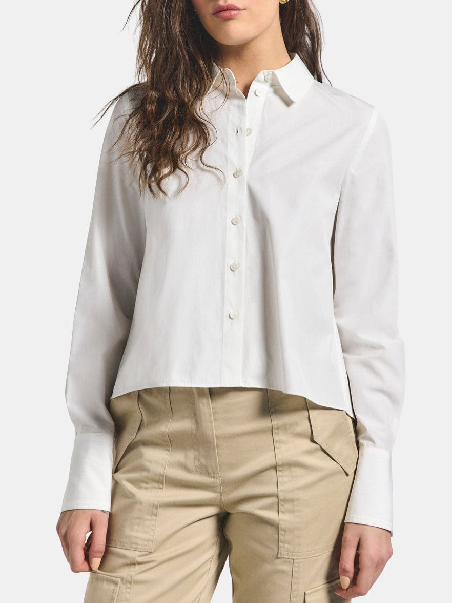 Aria Pleated Back Cropped Shirt