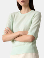 Cashmere Elbow Sleeve Tee - Periwinkle 