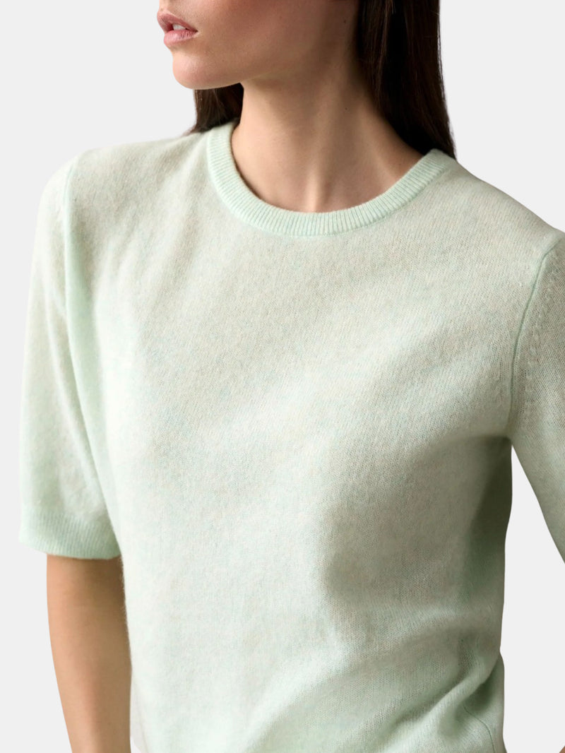 Cashmere Elbow Sleeve Tee - Periwinkle 