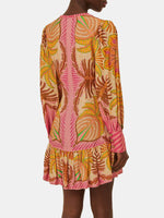 Palm Scarf Sand Mini Dress