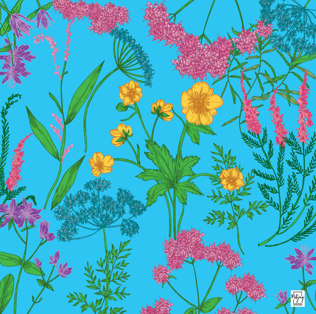 Garden Glow Mat - Turquoise - Periwinkle 