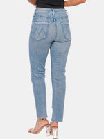 High Waisted Rider Ankle Fray - Periwinkle 