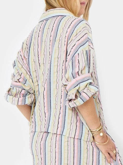 Sherri Stripe Shirt - Periwinkle 