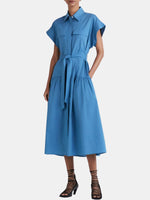 Laurel Sleeveless Shirtdress - Periwinkle 