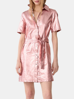 Franca Metallic Linen Dress