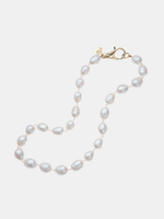 White Pearl Knotted Beaded Necklace