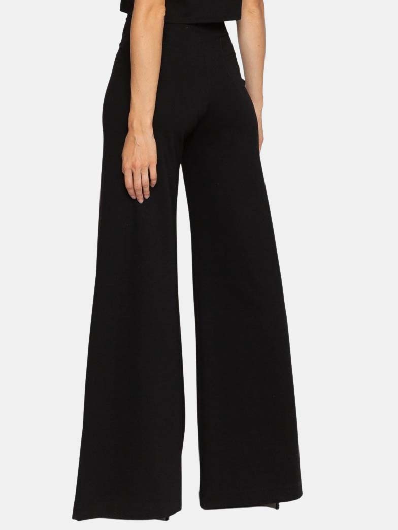 Ponte Knit Wide Leg Pant