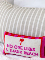 Shady Beach Needlepoint Pillow - Periwinkle 