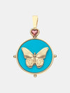 Turquoise Butterfly Pendant - Periwinkle 