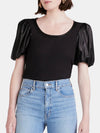 Willa Balloon Sleeve Scoop Top - Periwinkle 