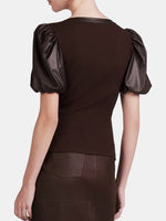 Willa Balloon Sleeve Scoop Top - Periwinkle 