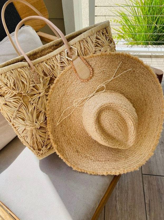 The Raffia Hat Holder - Periwinkle 